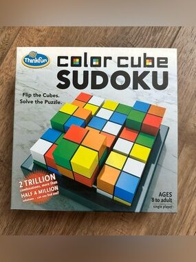 ThinkFun Sudoku Colored Blocks, Logic Game, Single or Family Game, Ages 8+